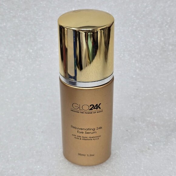 Glo24K Rejuvenating 24K Eye Serum With Gold & Hyaluronic Acid Anti-Aging Formula - Picture 1 of 2